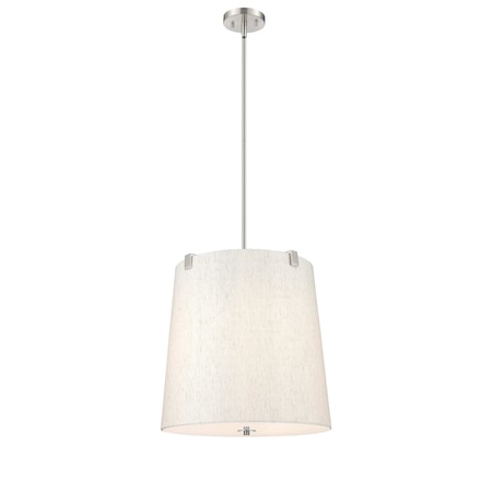 Z-Lite Weston Pendant, 5-Light, 18 In.W x 18 In.H, Brushed Nickel/Cream 3502P18-BN